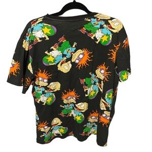Nickelodeon Rugrats Tommy and Chuckie Black T-Shirt Men's Size XL Y2K 90's